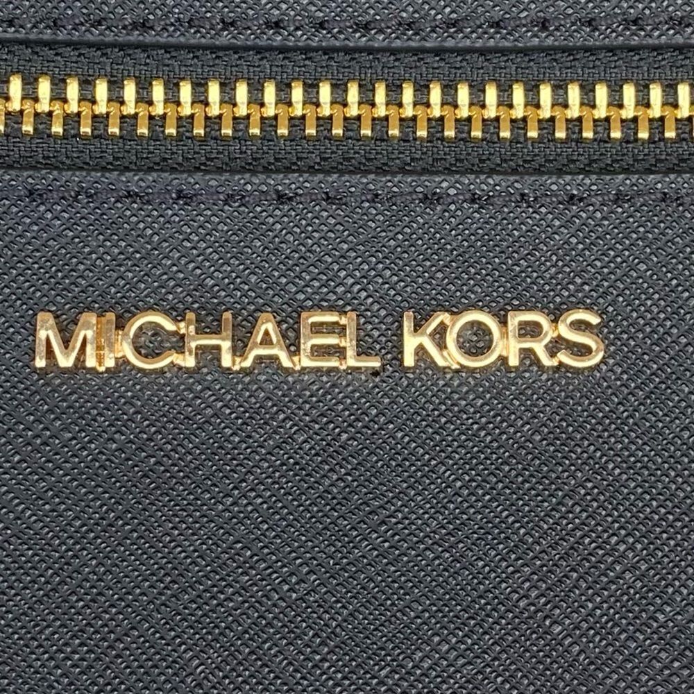 NWT Michael Kors Black Jet Set Large Saffiano Leather Crossbody Bag w/Gold Chain - Picture 7 of 9